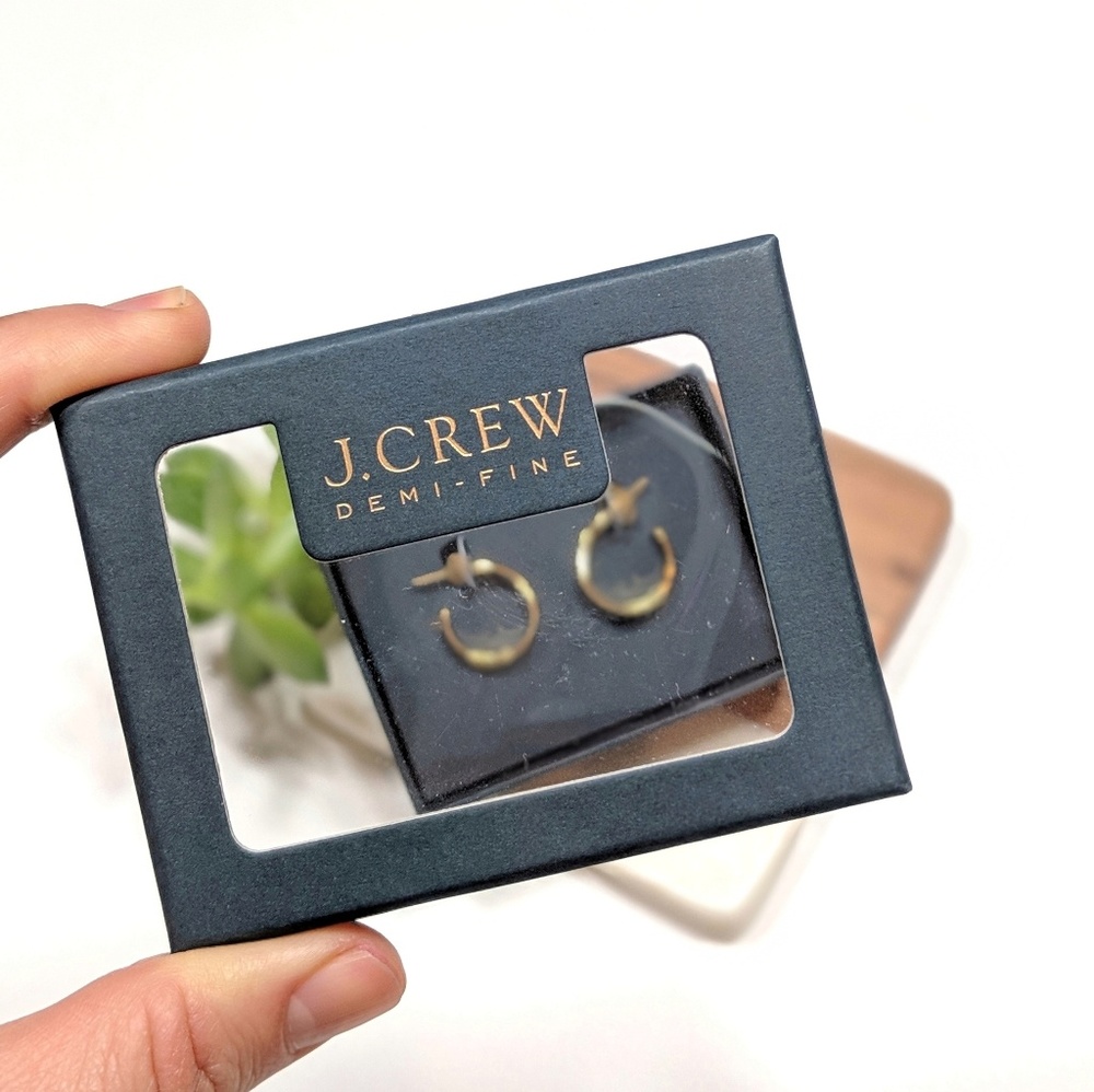 • j crew • demi fine twisted hoop earrings - Picture 3 of 6